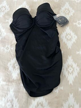 Victoria Secret Black Tankini Swim Top Size 36C NWOT New